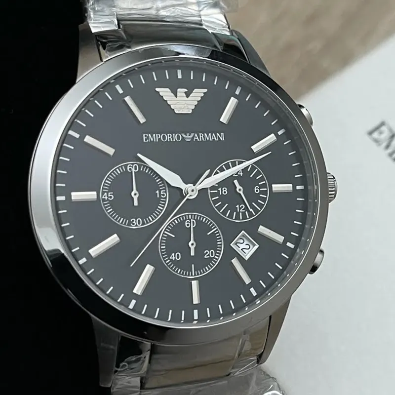 Emporio Armani Renato Chronograph Black Dial Men's Watch | AR2434